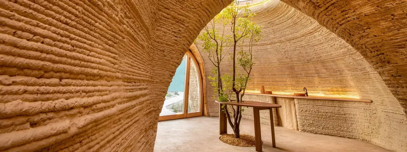first 3D-printed house made with dirt