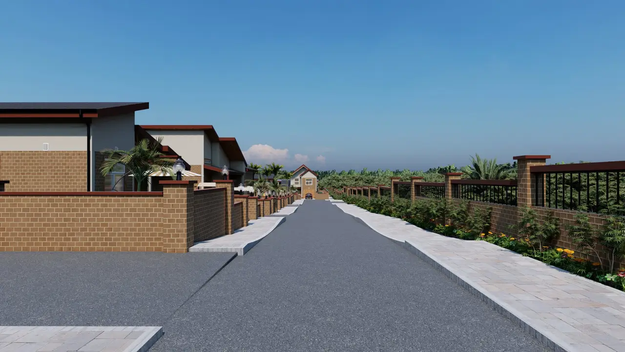 Artist's impression: A residential street lined with single-storey homes