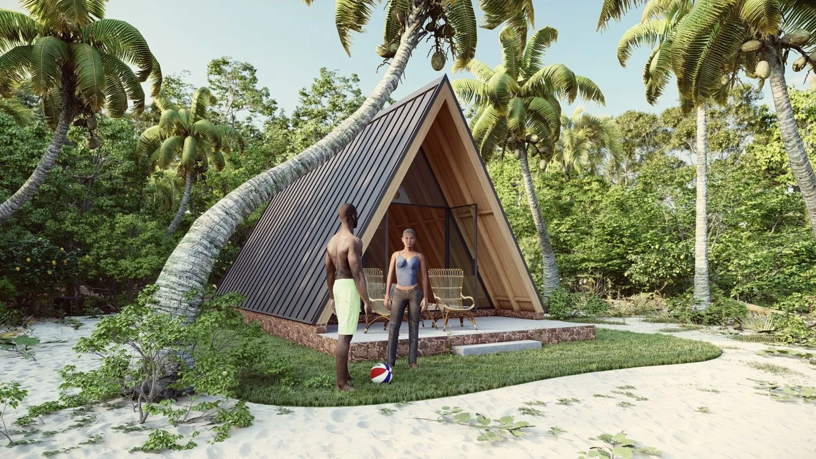 Aframe design using Metal roof