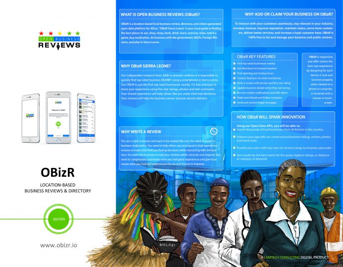 OBizR Sierra Leone Mobile App And Open Data Platform